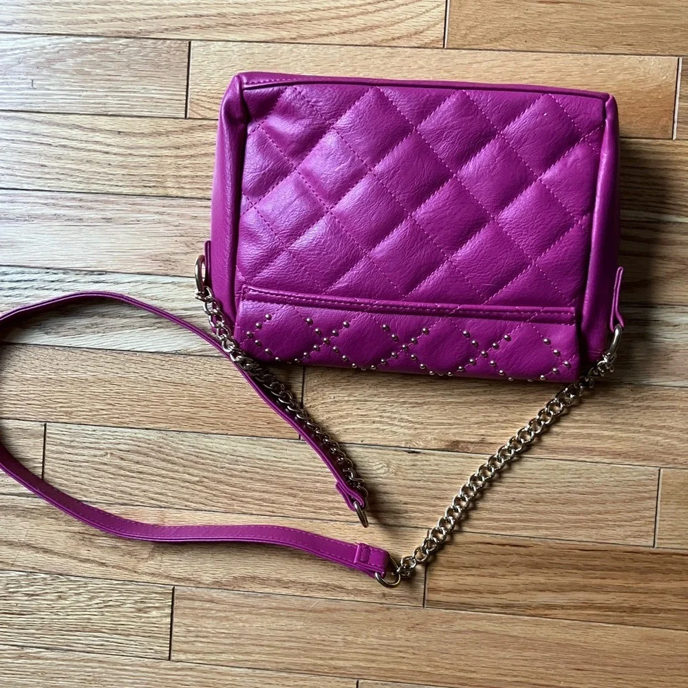 Vintage 2000s‎ Rampage Pink Quilted Studded Crossbody Shoulder Bag